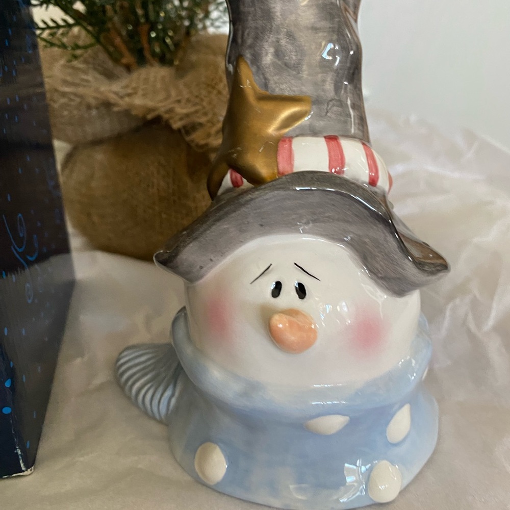 N W Blizzard taper candle holder
